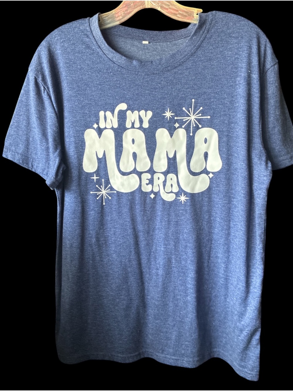 In My Mama Era Retro Blue Graphic Tee - Large